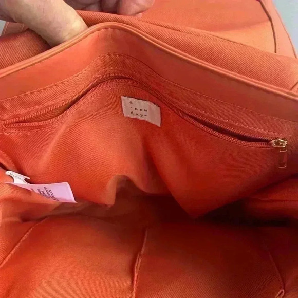 Square Woven Satchel Handbag - A New Day Apricot - Picture 9 of 9